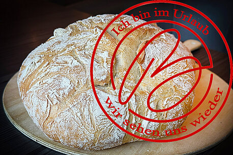 Aromatikus mit rotem Stempel "ich bin im Urlaub"